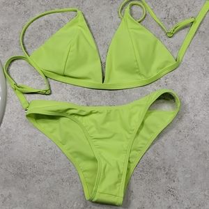 Womens neon green swim suit